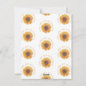 Vous êtes ma carte de Saint-Valentin Sunshine (Dos)