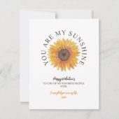 Vous êtes ma carte de Saint-Valentin Sunshine (Devant)