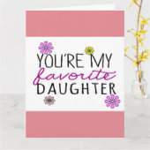 Vous êtes ma carte de voeux de fille préférée (Fleur jaune)