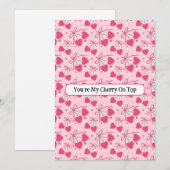 Vous êtes ma cerise sur le dessus Carte de vœux |  (Devant / Derrière)