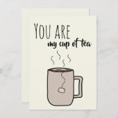 Vous Êtes Ma Coupe De Thé - Carte De Voeux (Devant / Derrière)