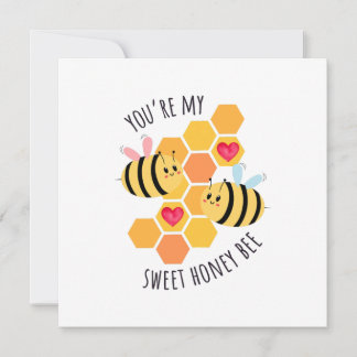 Vous êtes ma douce abeille à miel Carte plate