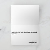 Vous êtes ma flamme de la carte de voeux d'amour (Intérieur)