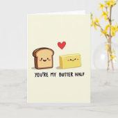 Vous êtes ma moitié de beurre Carte (Fleur jaune)