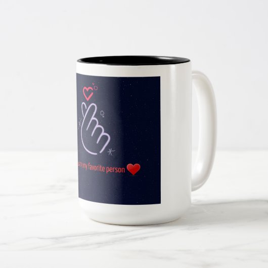 "Vous êtes ma personne préférée" Mug en céramique (Devant droit)