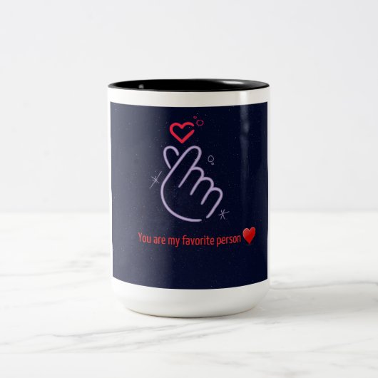 "Vous êtes ma personne préférée" Mug en céramique (Centre)