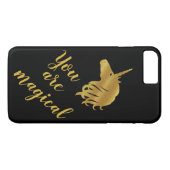 Vous êtes Magic Gold & Black Coque (Dos (Horizontal))