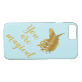 Vous êtes Magic Gold & Blue Coque (Dos (Horizontal))