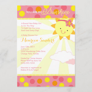 Vous êtes mes invitations de baby shower de soleil