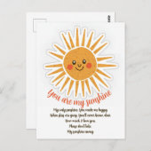 Vous êtes mes paroles de soleil carte de voeux (Devant / Derrière)