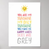 Vous êtes mon affiche d'aquarelle solaire (Devant)