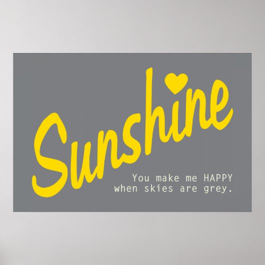 Vous êtes mon affiche Sunshine (Devant)