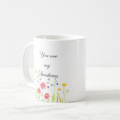 Vous êtes mon art de fleurs sauvages de tasse de (Devant gauche)