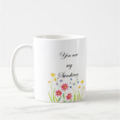 Vous êtes mon art de fleurs sauvages de tasse de (Gauche)