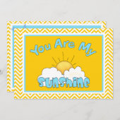 Vous Êtes Mon Baby shower Sunshine Invitation (Devant / Derrière)