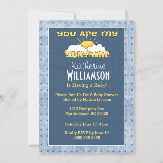 Vous Êtes Mon Baby shower Sunshine Invitation (Devant)