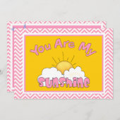 Vous Êtes Mon Baby shower Sunshine Invitation (Devant / Derrière)