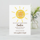 Vous Êtes Mon Baby shower Sunshine Invitation (Debout devant)