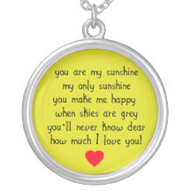 Vous êtes mon collier de charme de soleil