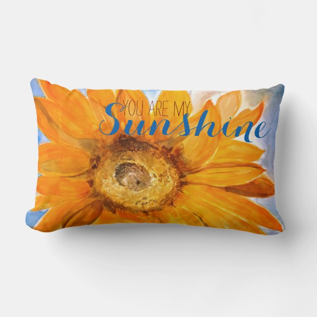 Vous êtes mon coussin d'art de tournesol de soleil (Recto)