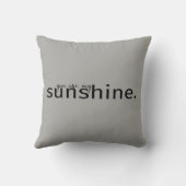 Vous Êtes Mon Coussin De Typographie Gris Sunshine (Verso)