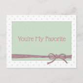 Vous êtes mon favori lié avec une carte postale (Devant)