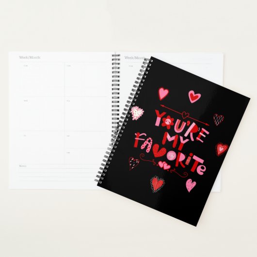 Vous êtes mon favori Valentine Calendrier Planner (Devant avec enveloppe)