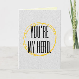 Vous êtes mon héros Carte pailletée Fête des pères