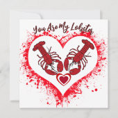 Vous Êtes Mon Homard Funny Love Anniversaire Carte (Devant)