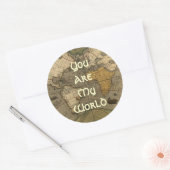 Vous Êtes Mon Monde Romantique Ancien Stickers Car (Enveloppe)