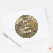 Vous Êtes Mon Monde Romantique Ancien Stickers Car (Enveloppe)