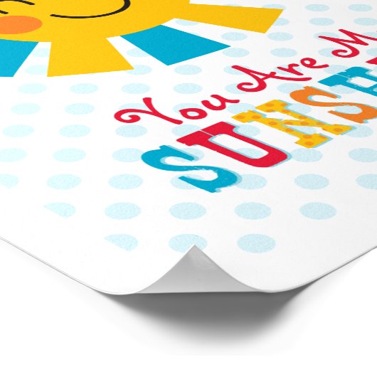 Vous Êtes Mon Poster D'Art Mur Sunshine (Coin)