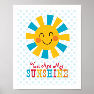 Vous Êtes Mon Poster D'Art Mur Sunshine