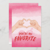 Vous êtes mon préféré – Carte de Saint-Valentin ro (Devant / Derrière)