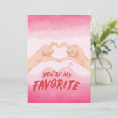 Vous êtes mon préféré – Carte de Saint-Valentin ro (Debout devant)