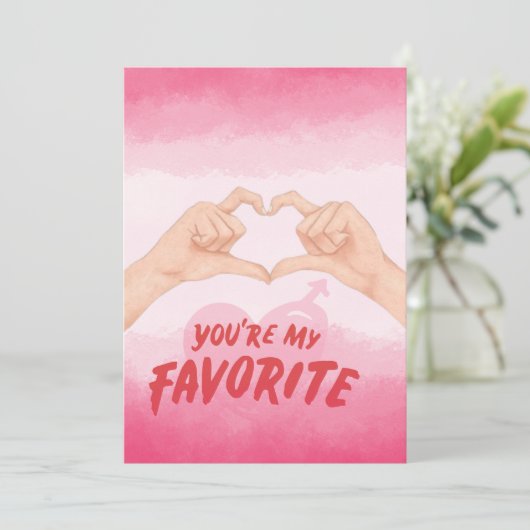 Vous êtes mon préféré – Carte romantique de la Sai (Debout devant)