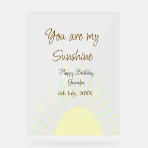 Vous êtes mon soleil jaune pastel anniversaire ajo