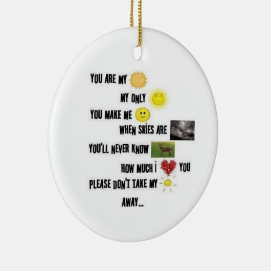 Vous êtes mon soleil - ornement rond (Droite)