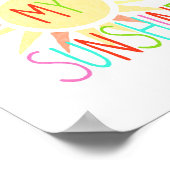 Vous êtes mon soleil Poster Happy Kids Nursery Art (Coin)