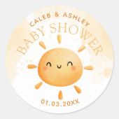 Vous Êtes Mon Sticker Baby shower Sunshine (Devant)
