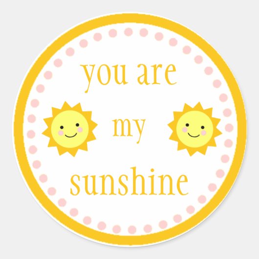 Vous Êtes Mon Sticker Sunshine (Devant)