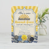 Vous êtes mon Sunshine Anniversaire Invitation (Debout devant)