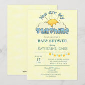 Vous Êtes Mon Sunshine Baby Boy Shower Invitation (Devant / Derrière)