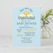 Vous Êtes Mon Sunshine Baby Boy Shower Invitation (Debout devant)