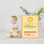 Vous êtes mon Sunshine Birthday Photo Invitation (Debout devant)