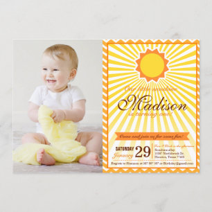 Vous êtes mon Sunshine Birthday Photo Invitation