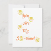 "Vous êtes mon Sunshine" carte pour notes (Devant)