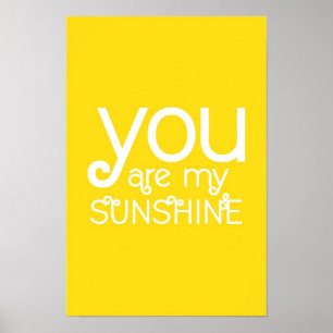 Vous êtes mon Sunshine Citation Poster Jaune