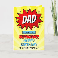 Vous êtes mon Superhero Papa Anniversaire 2 Carte