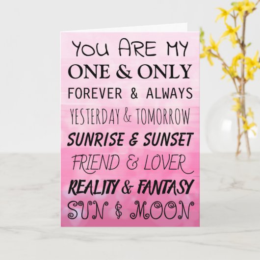 Vous êtes mon unique | Carte romantique (Fleur jaune)